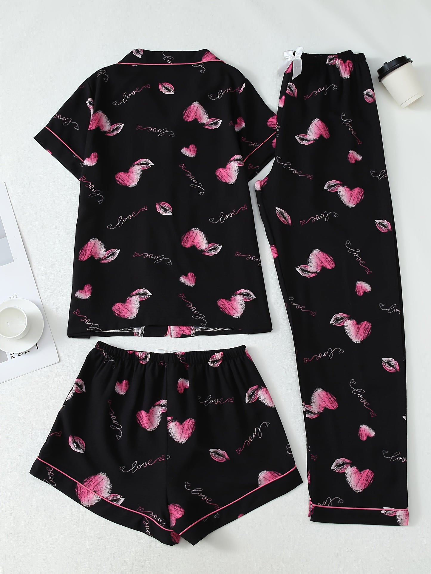 Midnight Kiss Pajama Set πβ¨