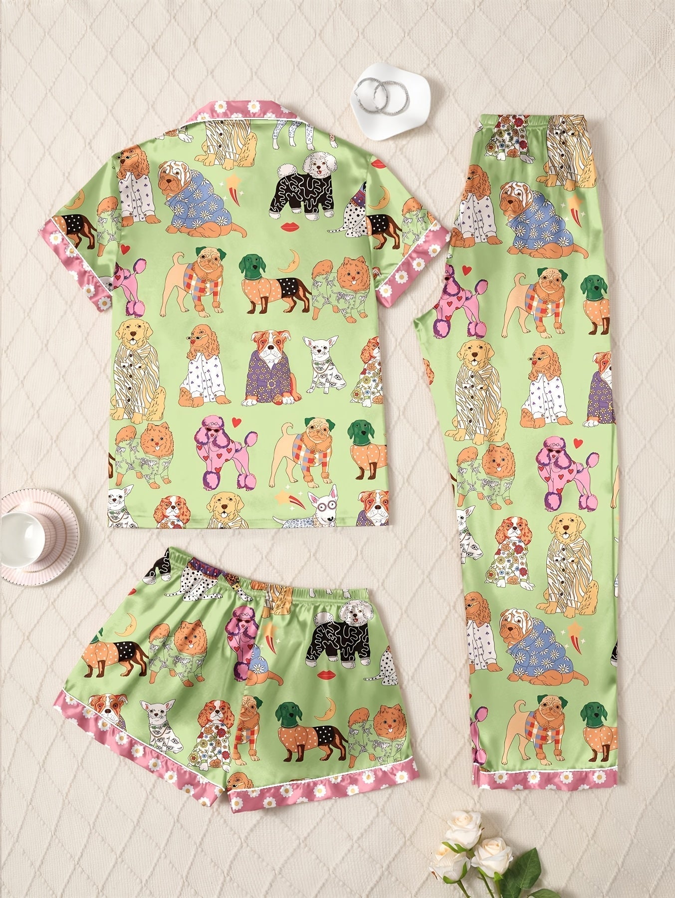 Playful Pooch Printed Nightwear Set