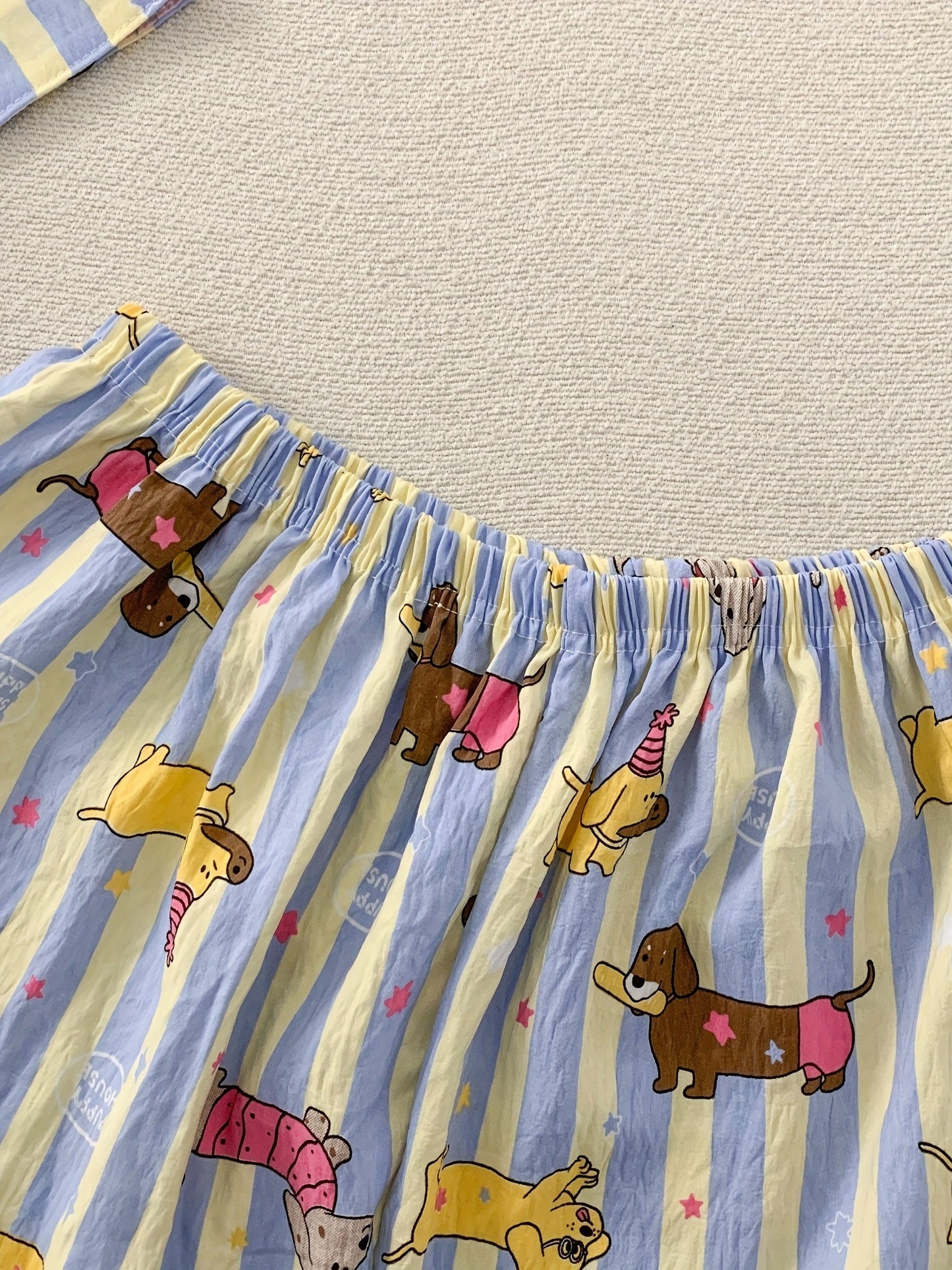 3-in-1 Dachshund Print Pajama Set β Shirt, Shorts & Pants