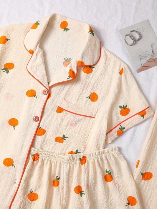 Peachy Dreams ā Womenās 3 Piece Nightwear Set