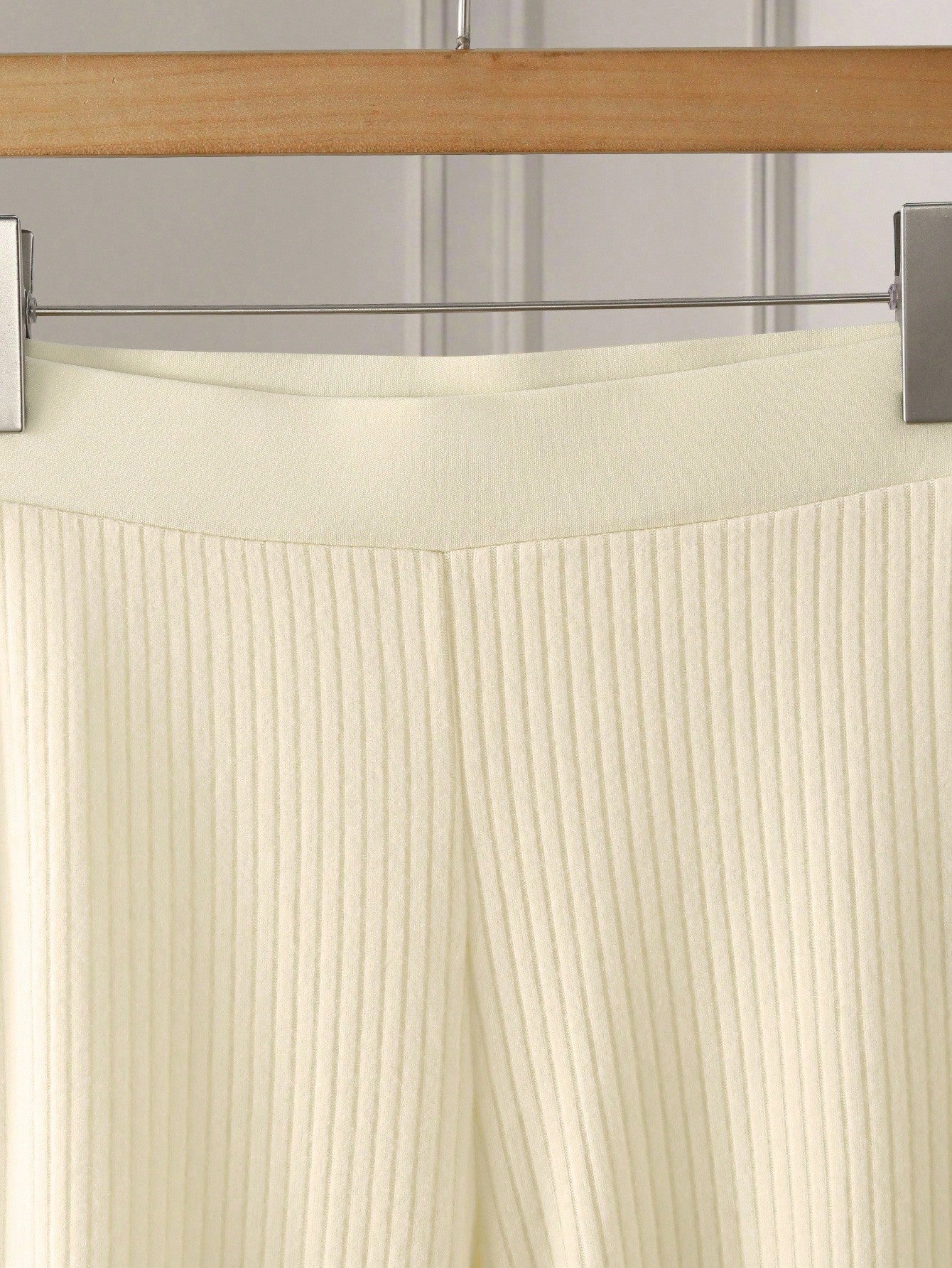 Ribbed Button-Front Knit Lounge Set – Ivory