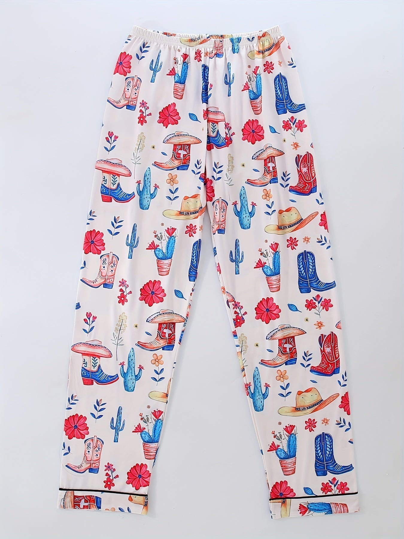 Western Vibes Printed Nightwear Set (3-Piece Combo)