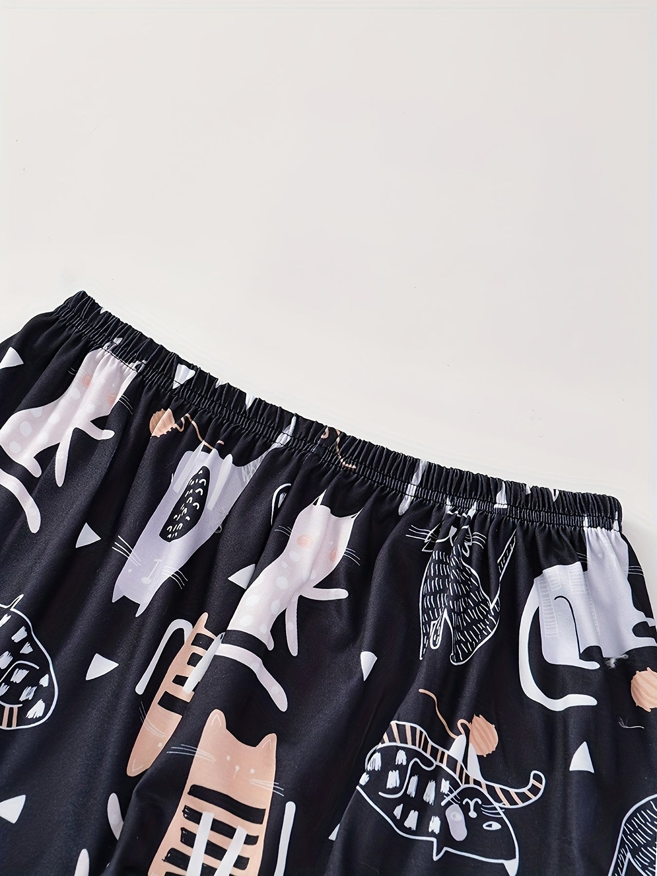 Purrfect Dreams Cat Print Nightwear Set (3-Piece Combo)