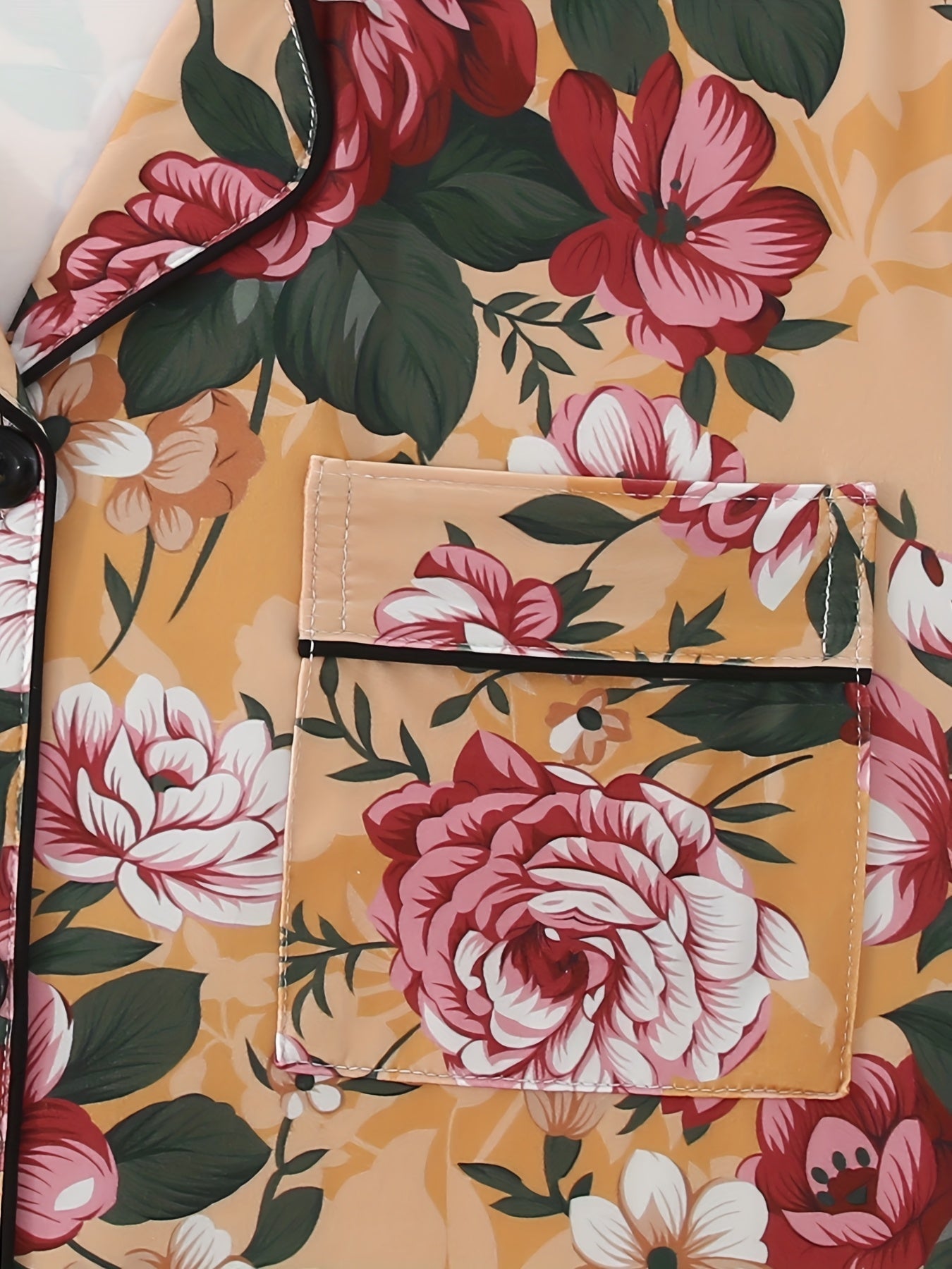 Blossom Elegance Floral Nightwear Set (3-Piece Combo)