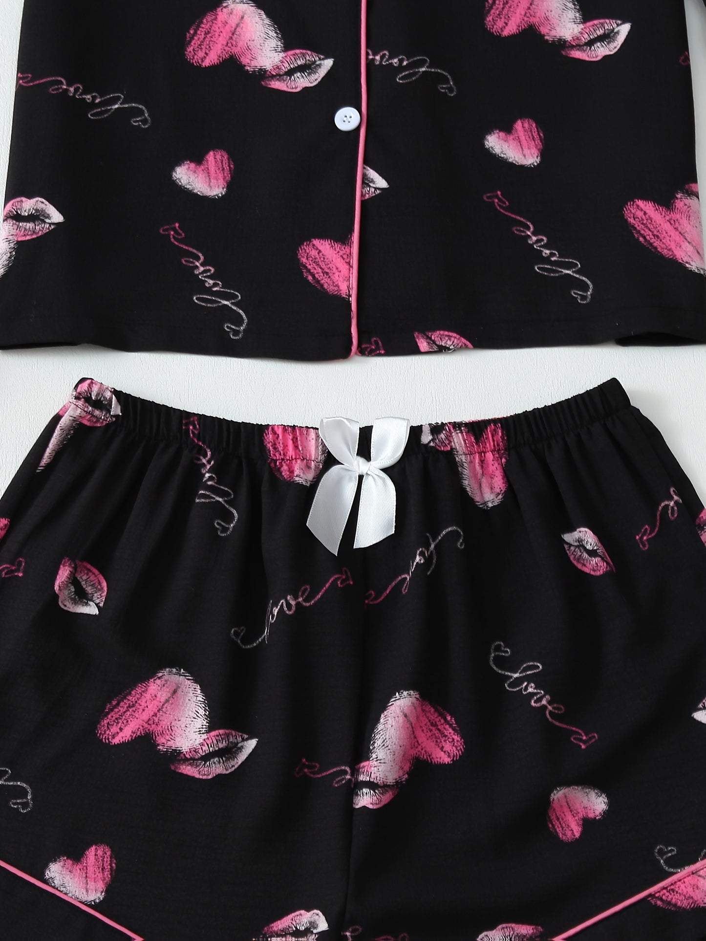 Midnight Kiss Pajama Set 💋✨