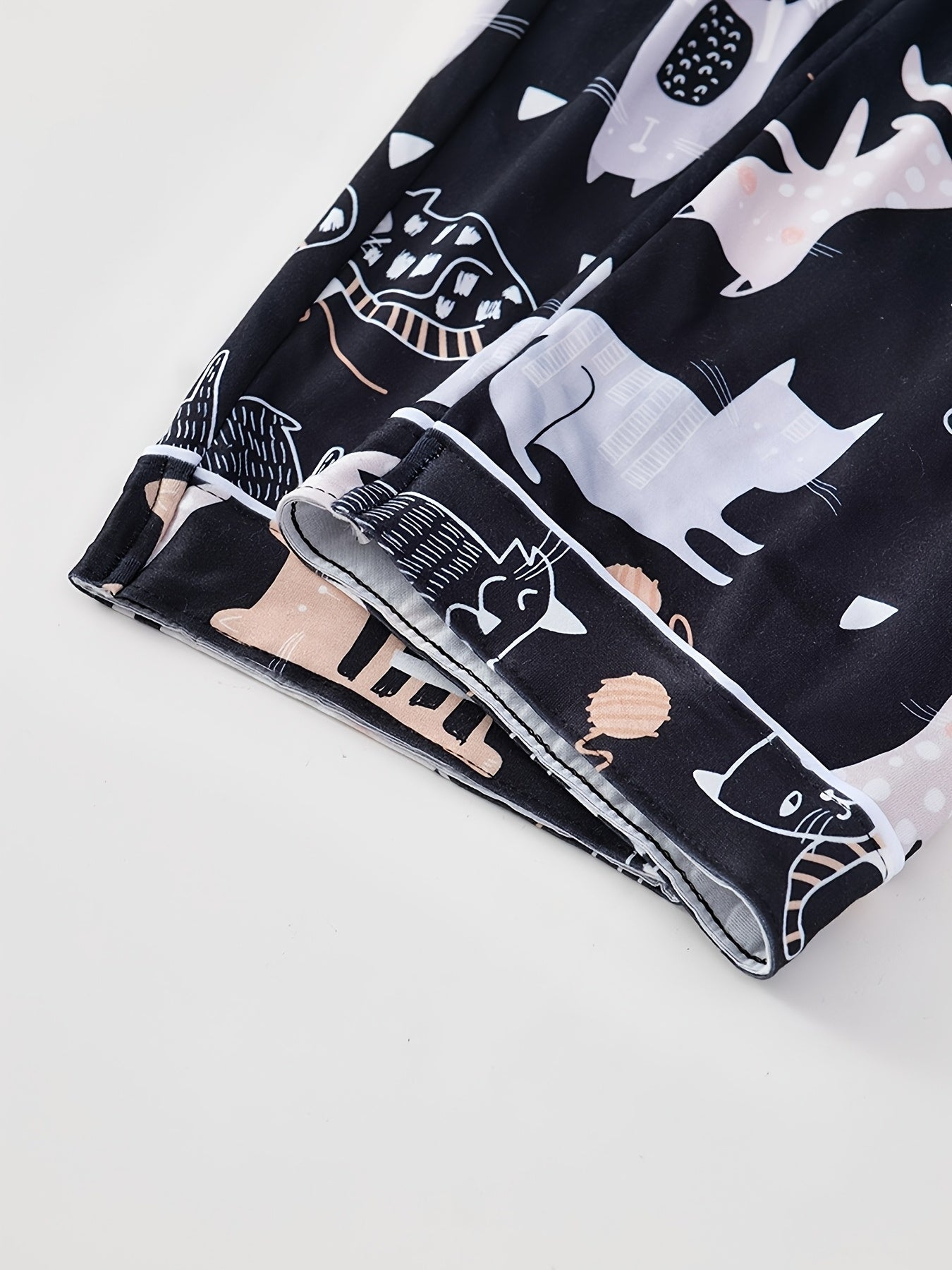 Purrfect Dreams Cat Print Nightwear Set (3-Piece Combo)