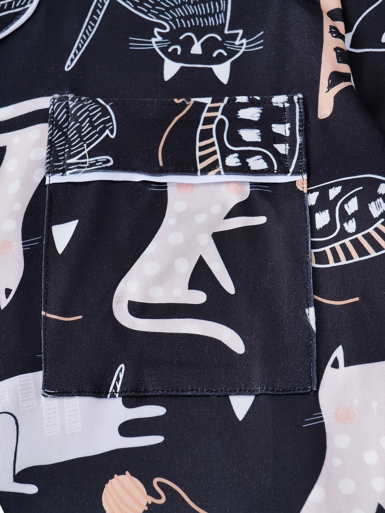 Purrfect Dreams Cat Print Nightwear Set (3-Piece Combo)