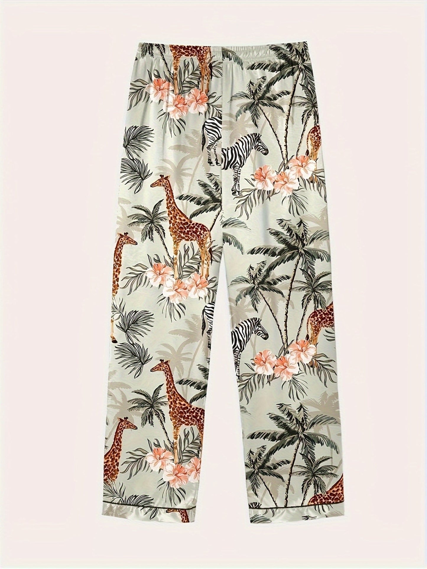 Tropical Giraffe Paradise Nightwear Set (3-Piece Combo)