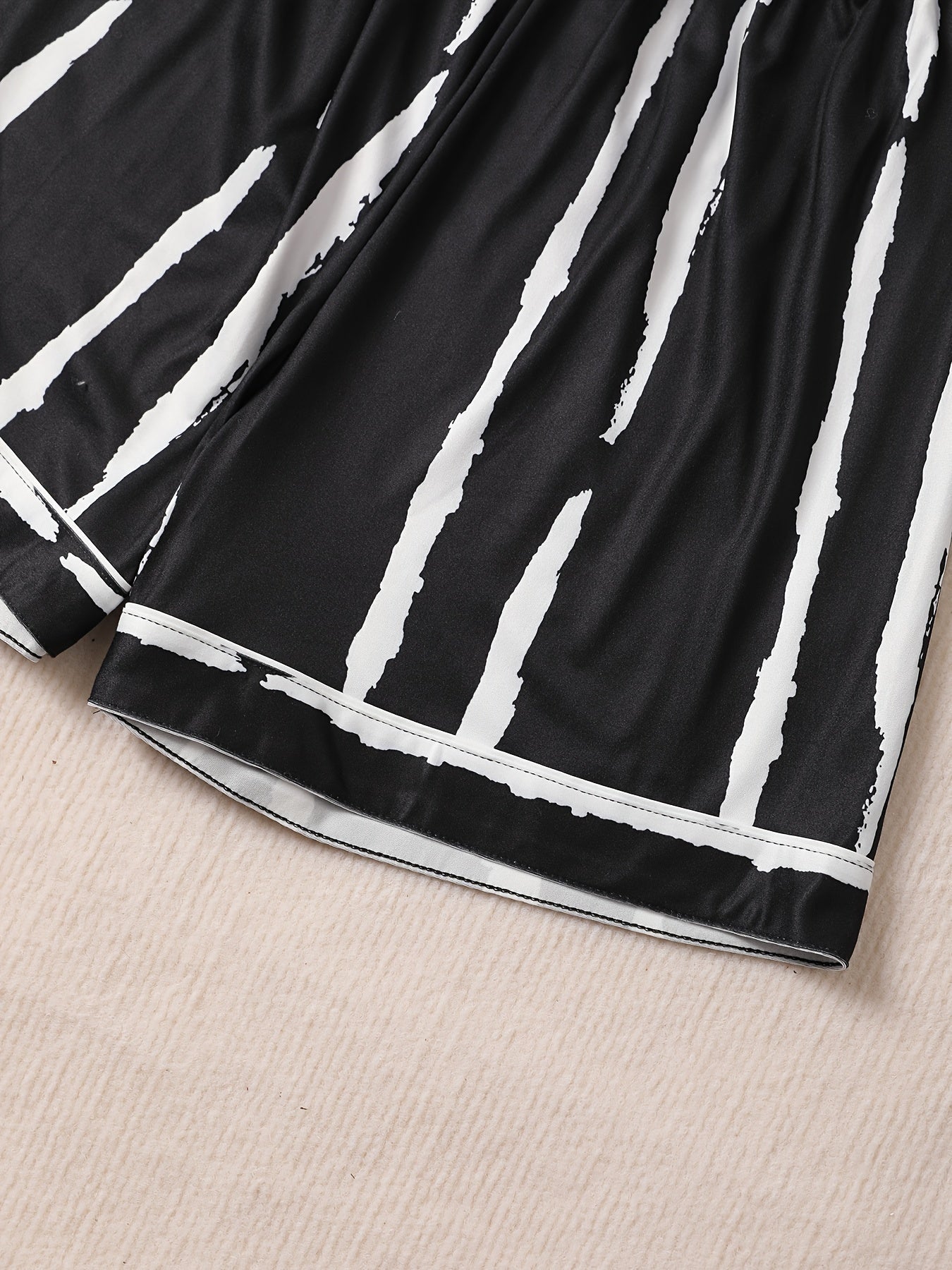 Midnight Stripes Nightwear Set (3-Piece Combo)