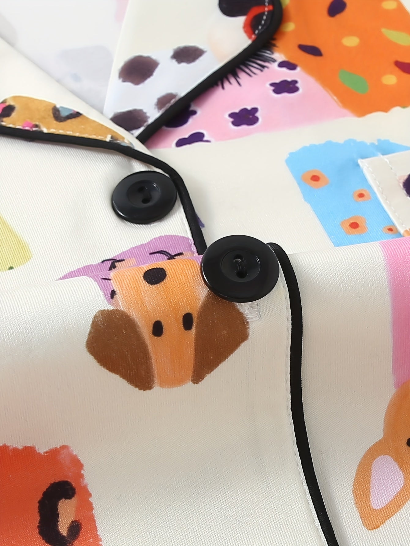 Puppy Party Satin Nightwear Set (3-Piece Combo) 🐶✨