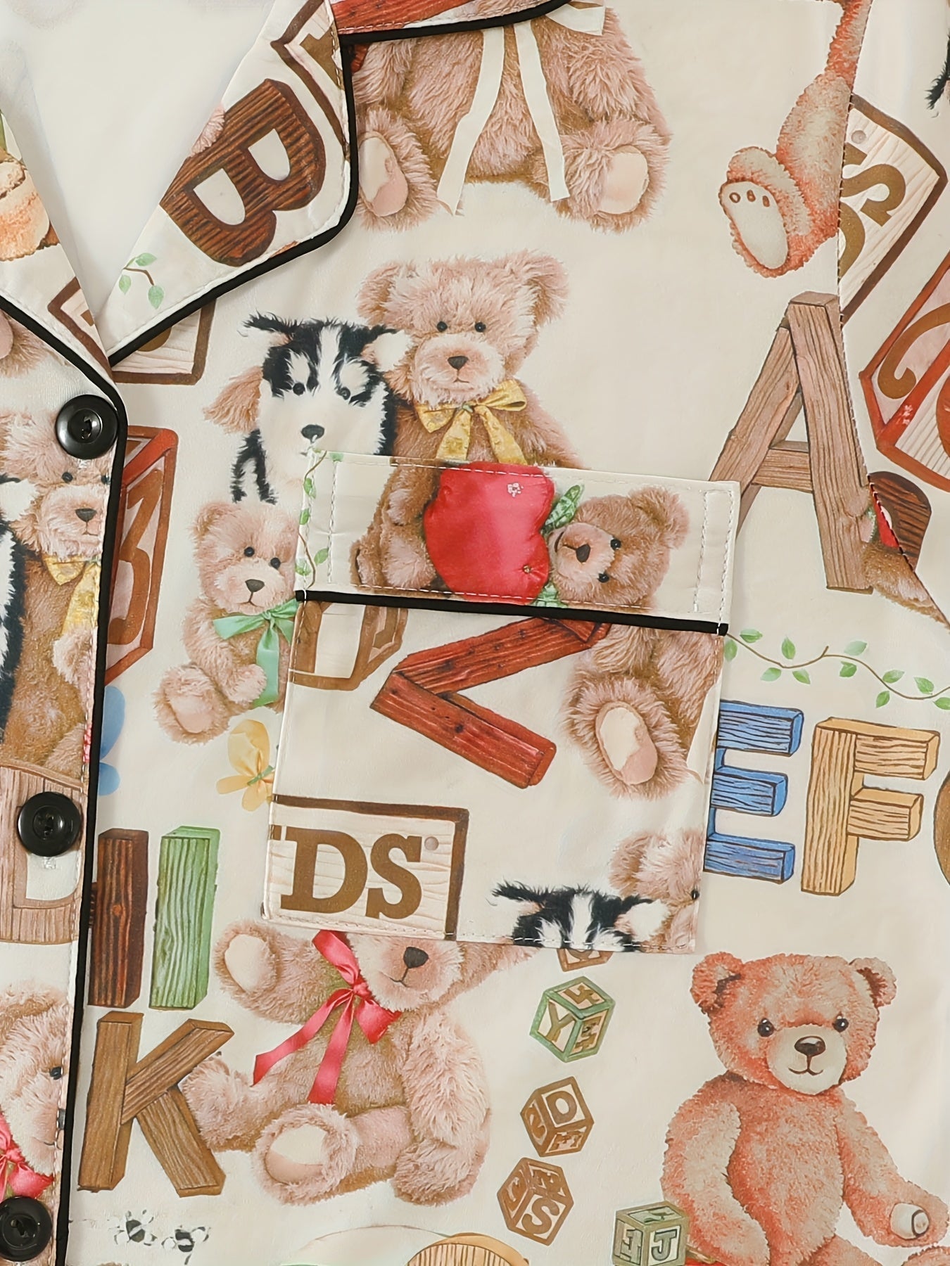 Teddy Alphabet Fun Nightwear Set (3-Piece Combo)